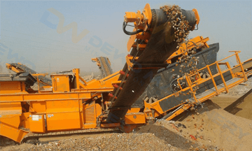 China 100tph construction waste mobile crushing production line